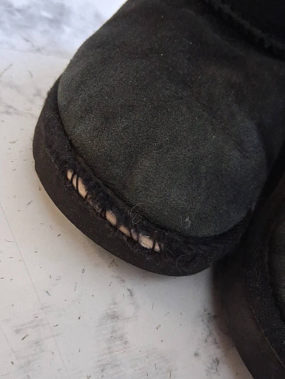 UGG Kids Black Shearling-Lined Bow Back Boots